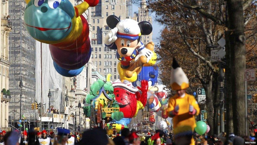 The Macy's Thanksgiving Day Parade in New York on 22 November 2012