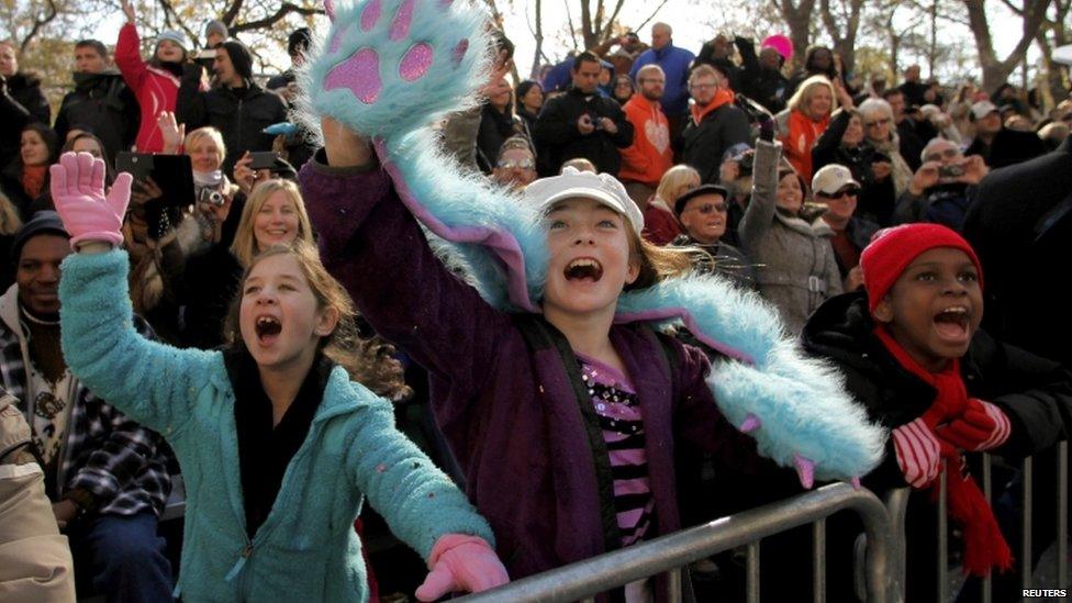 The Macy's Thanksgiving Day Parade in New York on 22 November 2012