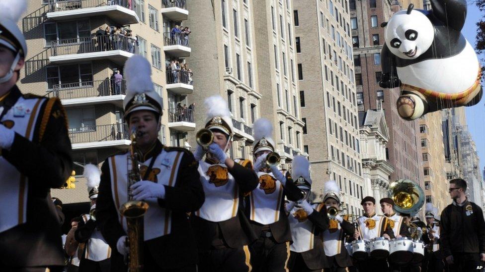 The Macy's Thanksgiving Day Parade in New York on 22 November 2012