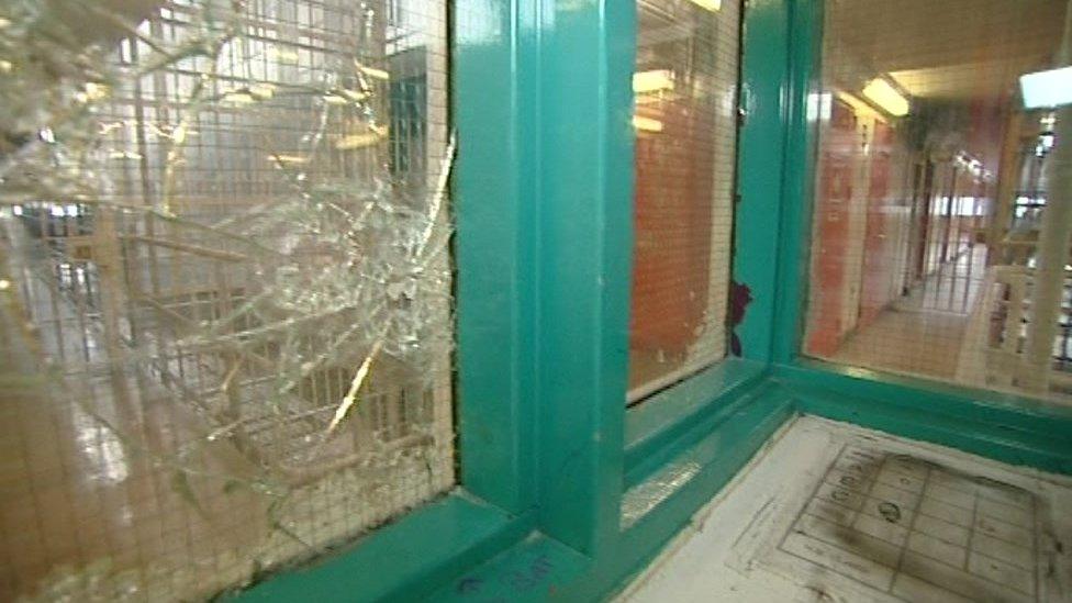 Damage at prison