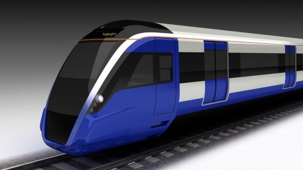 Artist impression of Crossrail train