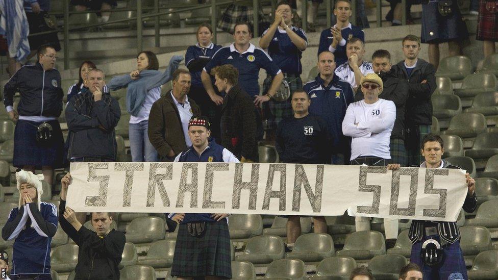 Dejected Scotland fans at the end of the World Cup qualifer in Belgium share their thoughts on who should lead the team