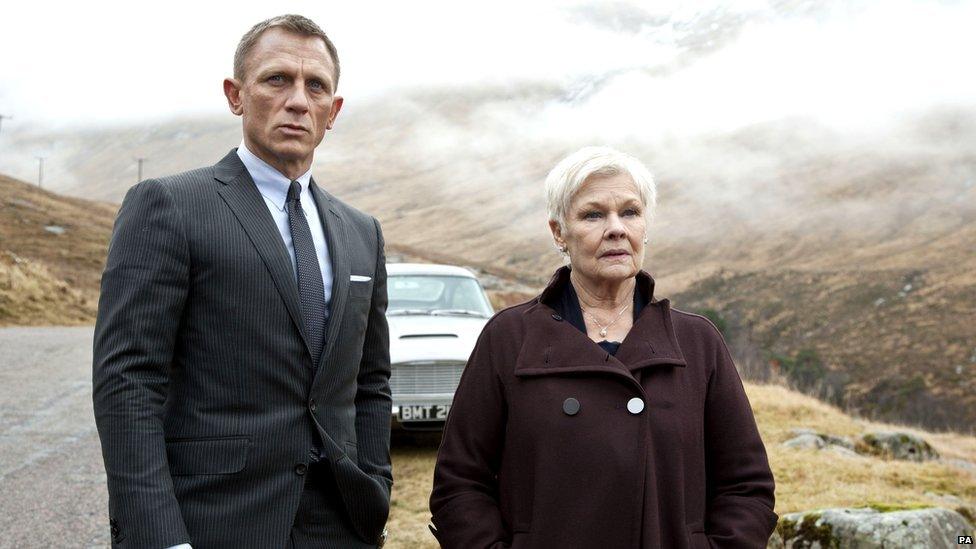 Daniel Craig and Dame Judi Dench in Skyfall.