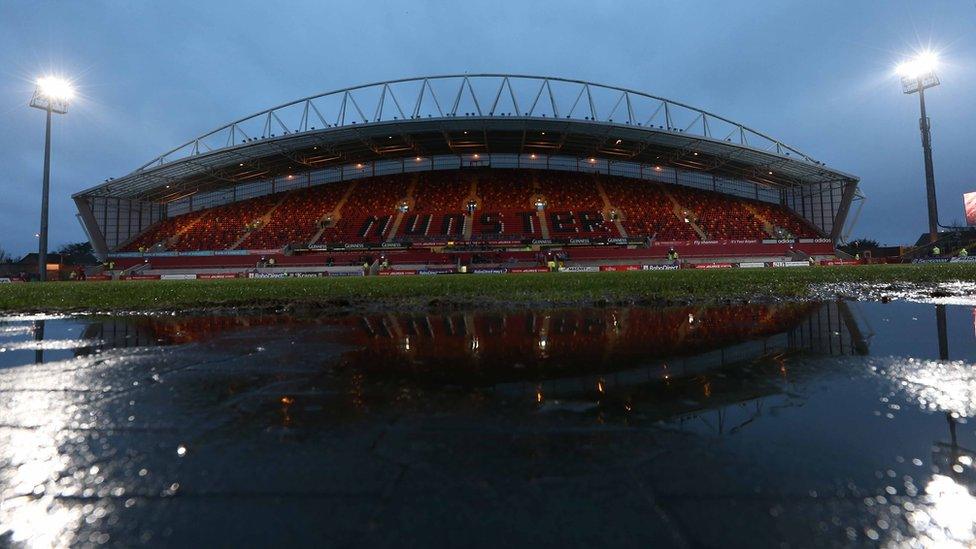 Thomond Park's playing surface before kick-off