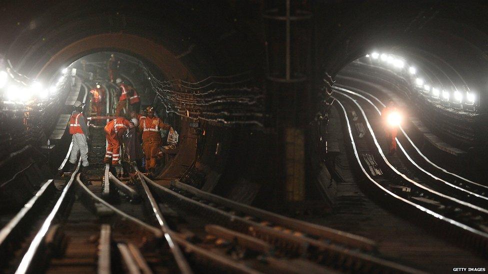 Engineers look at Underground lines.