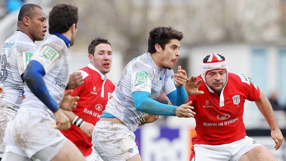 Paddy Wallace, Rory Best and Pierre Bernard