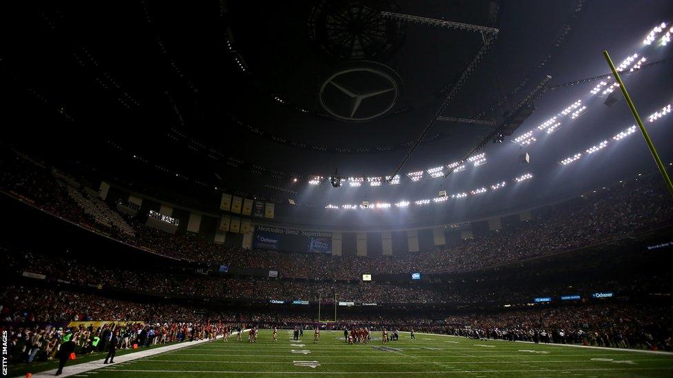 Superdome during power cut