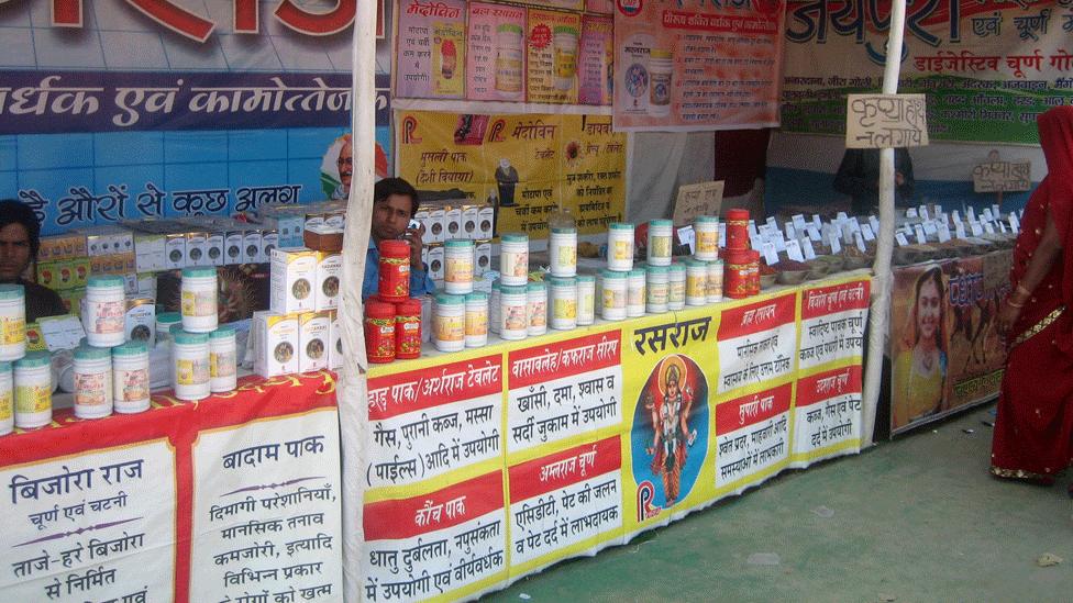 Shop at the Kumbh Mela (Photo: Soutik Biswas)