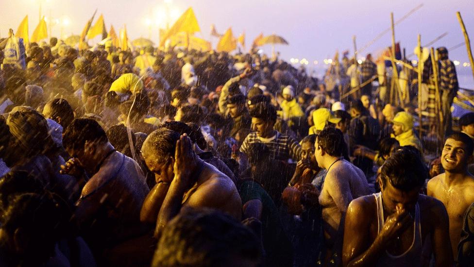 Pilgrims at the Kumbh Mela, Allahabad, India