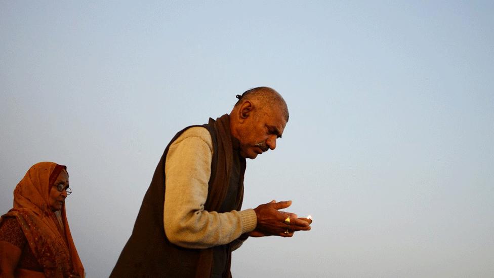 Pilgrims at the Kumbh Mela, Allahabad, India