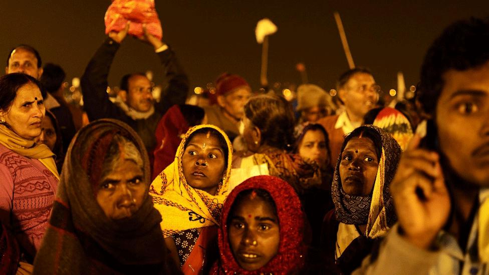 Pilgrims at the Kumbh Mela, Allahabad, India