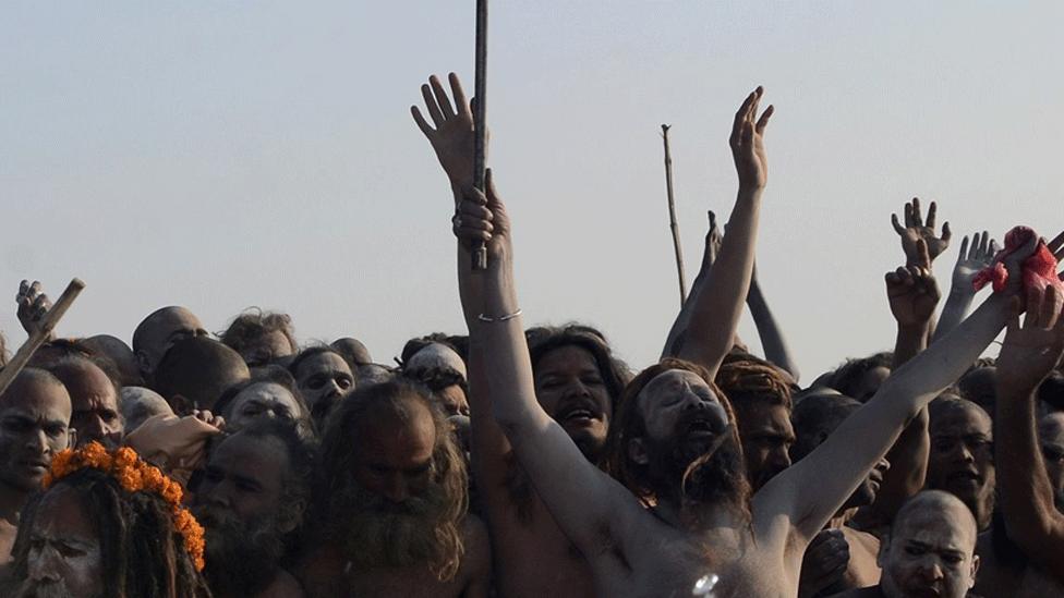 Pilgrims at the Kumbh Mela, Allahabad, India