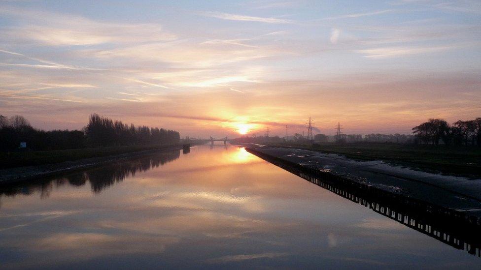 Sunrise over the River Dee, Flintshire