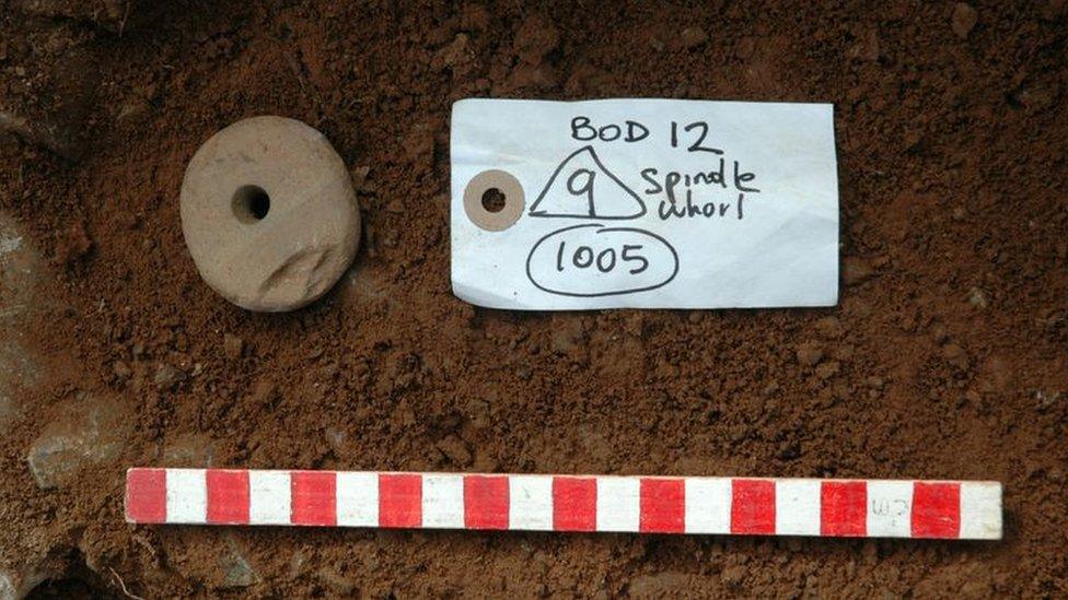 Spindle whorl found at Moel y Gaer, Bodfari