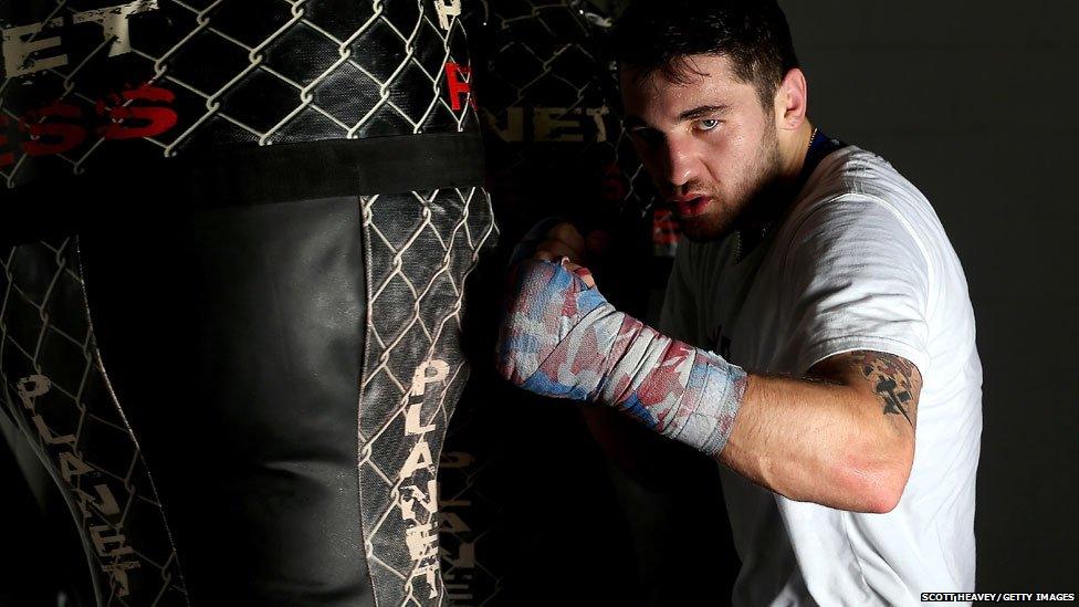Nathan Cleverly during a media work out in Aberbargoed in February 2013