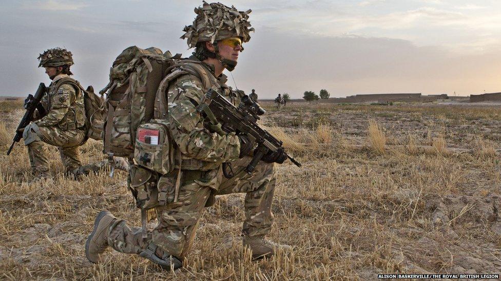 Photograph of Captain Anna Crossley, a Female Engagement Officer, in the Upper Gereshk Valley of Helmand