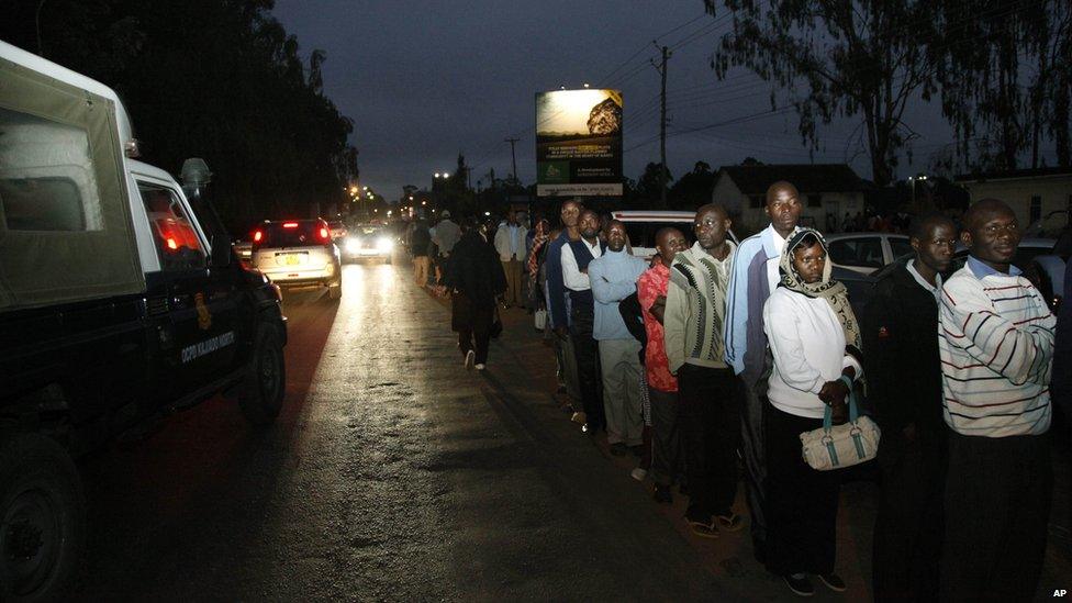 Early voting in Nairobi. 4 March 2013