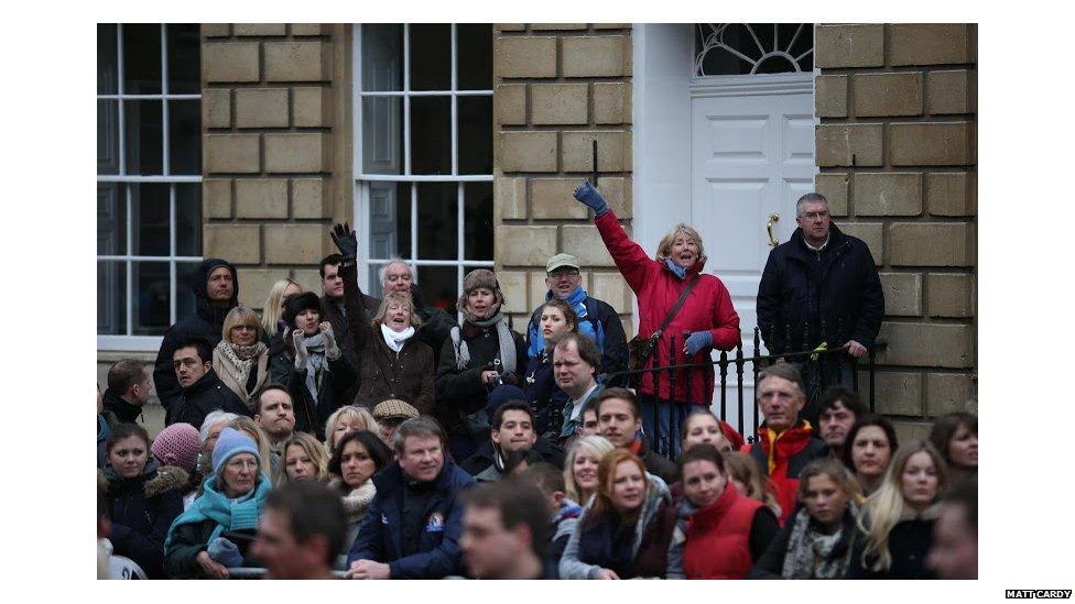 Family and friends of the runners offered loud support around the course