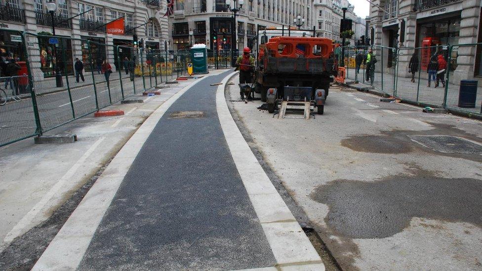 Road works on Regent Street