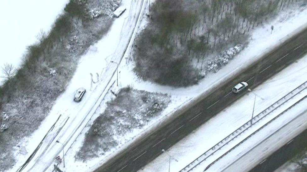 Aerial shots of abandoned cars in Sussex