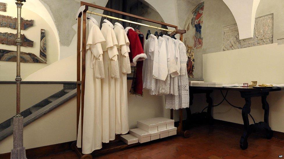 Outfits for the new Pope's first public appearance