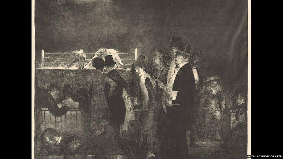 Preliminaries to the Big Bout, 1916, by George Bellows