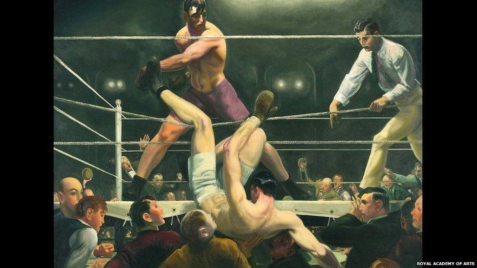 Dempsey and Firpo, 1924, by George Bellows