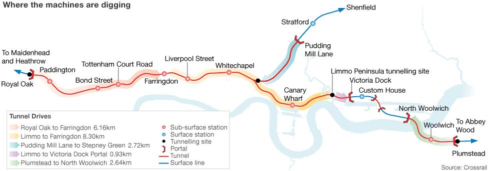 Crossrail map