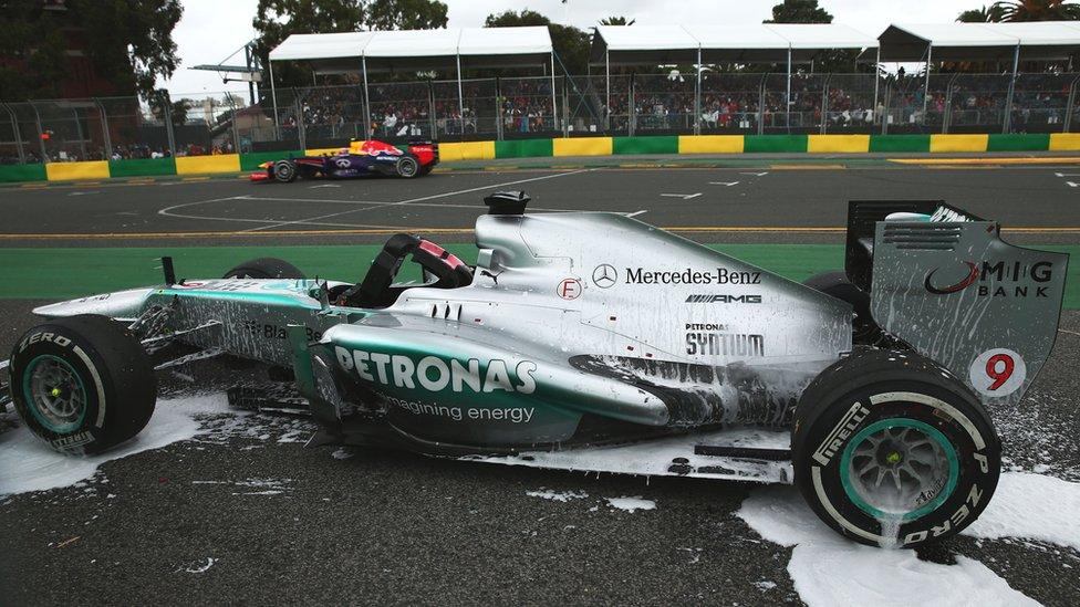 Nico Rosberg's Mercedes car