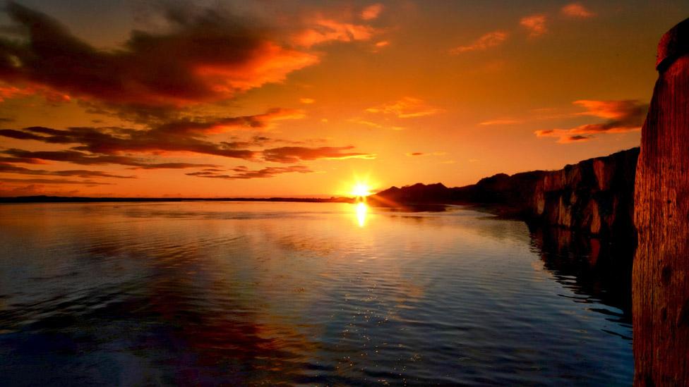 Sunset at Pembrey Saltings