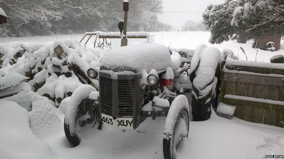 Dave Bryan's Massy Ferguson tractor near Mold, Flintshire