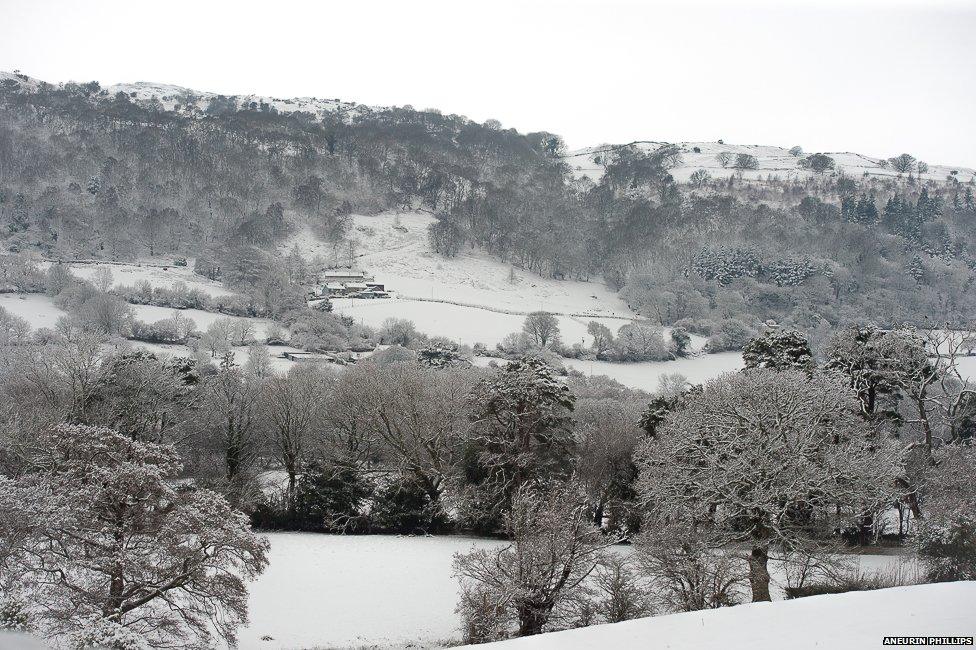 Rowen, Conwy, in the snow