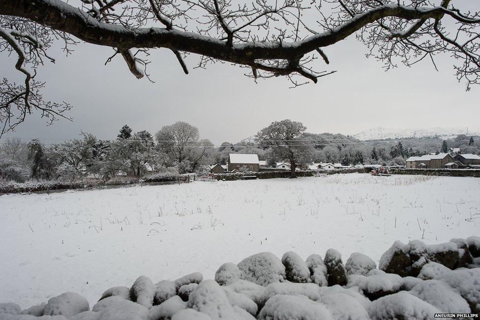 Rowen, Conwy, in the snow