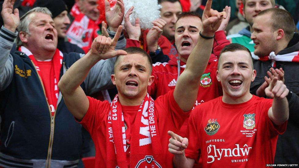 Wrexham fans at Wembley