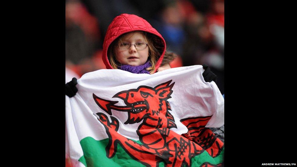 Girl supporter of Wrexham at the FA Trophy final