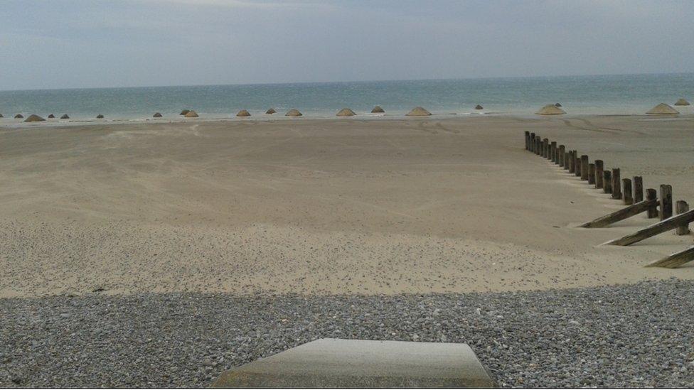 Sand hills on Barmouth beach, Gwynedd