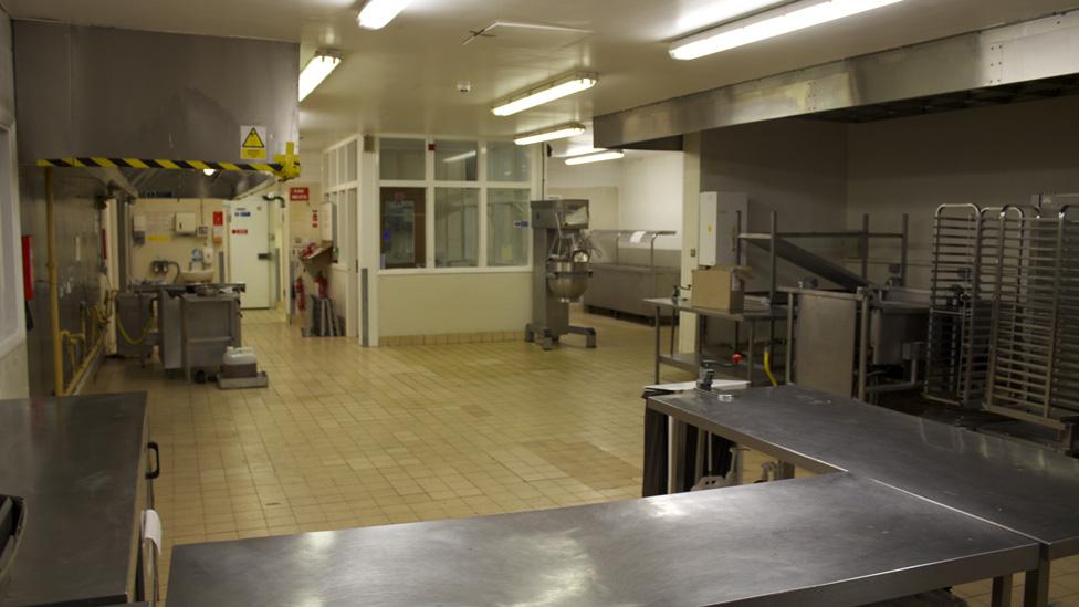 Prison kitchen at HMP Shrewsbury