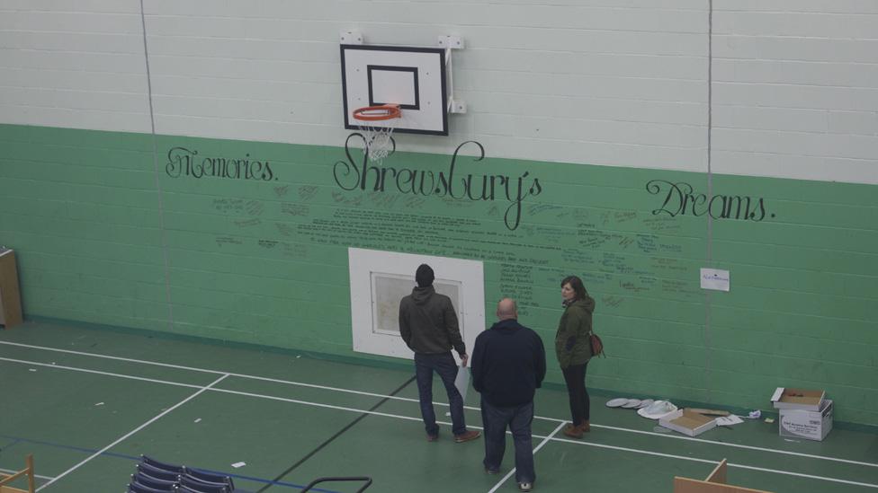 Wall of memories from former prison officers at HMP Shrewsbury