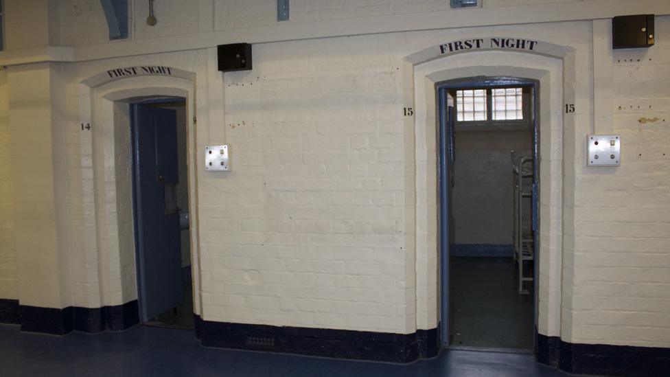 Cells for prisoners spending their first night at HMP Shrewsbury