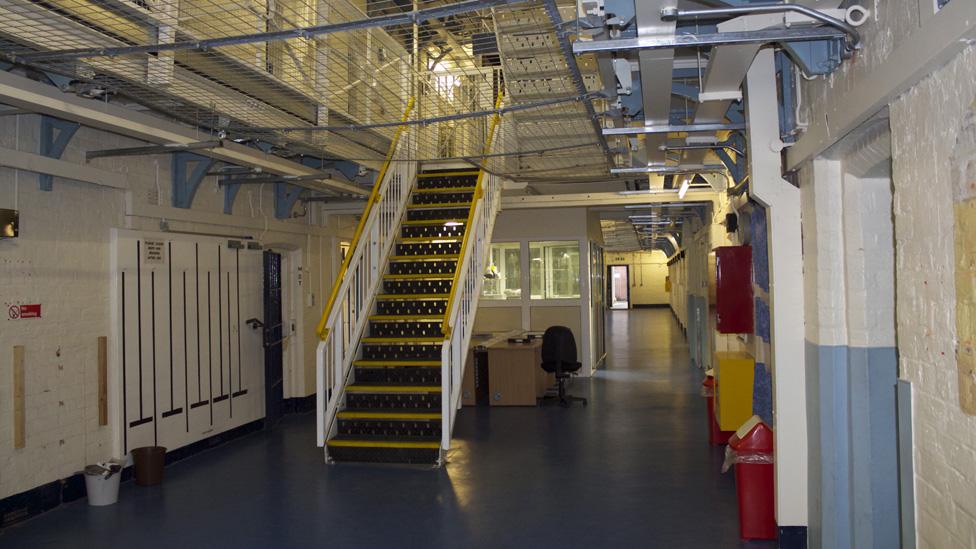 Prison wing inside HMP Shrewsbury