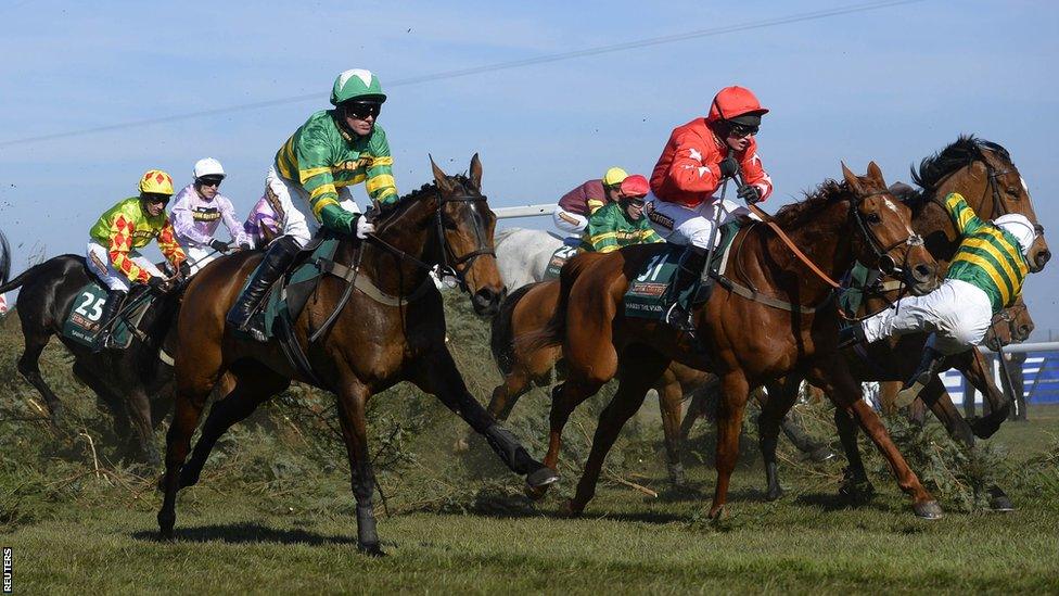 AP McCoy falls off at The Chair