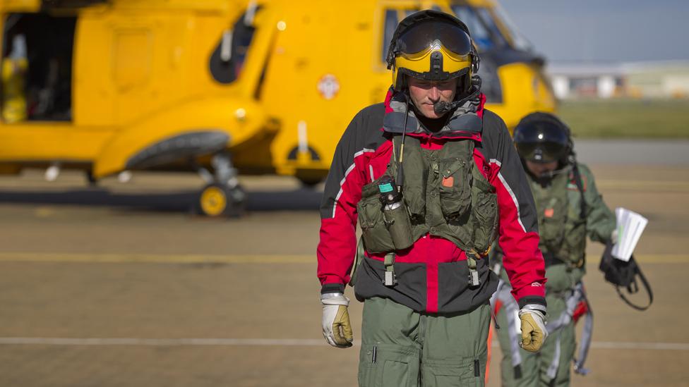 Members of the RAF search and rescue team