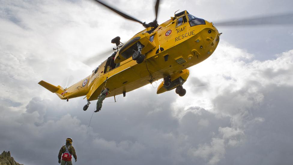 A Sea King helicopter