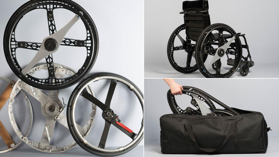 The Morph Folding Wheel by Vitamins for Maddak Inc