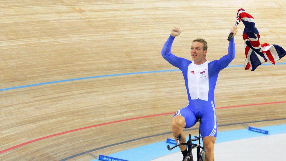 Chris Hoy wins gold at Athens Olympics