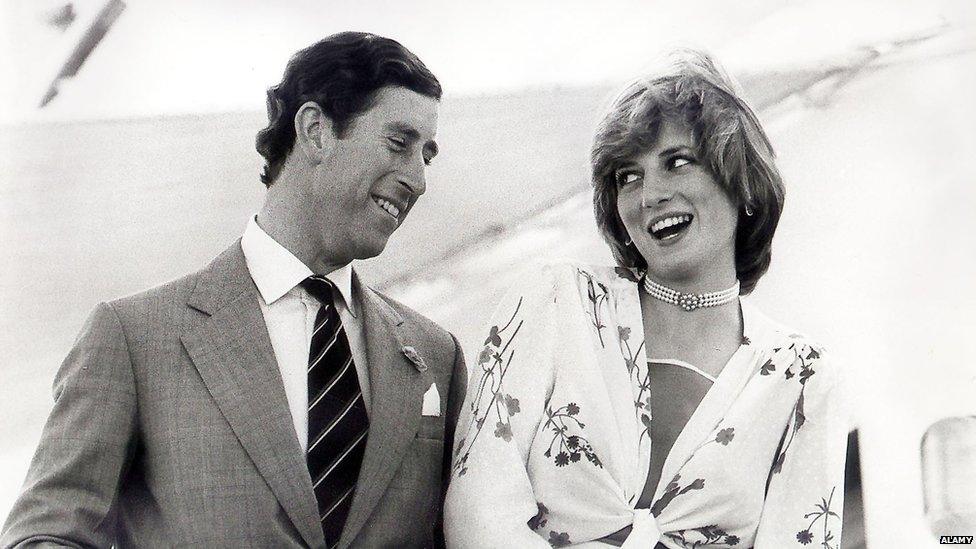 The Prince and Princess of Wales on honeymoon in August 1981