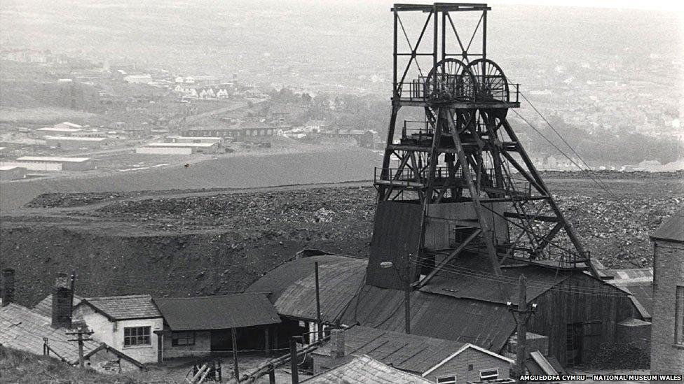 Big Pit in Blaenavon, pictured in 1975