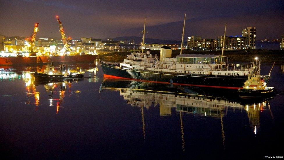 Britannia enters Leith, 2012