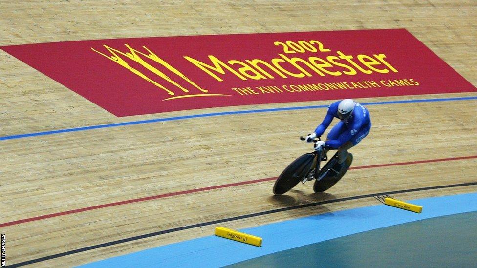 Hoy at the Commonwealth Games in Manchester