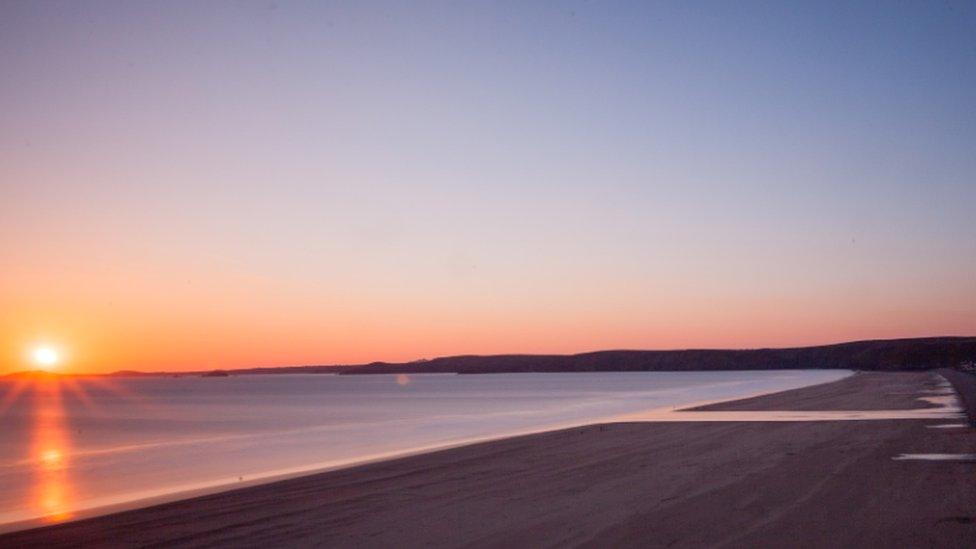 Sunset at Newgale Beach, Pembrokeshire